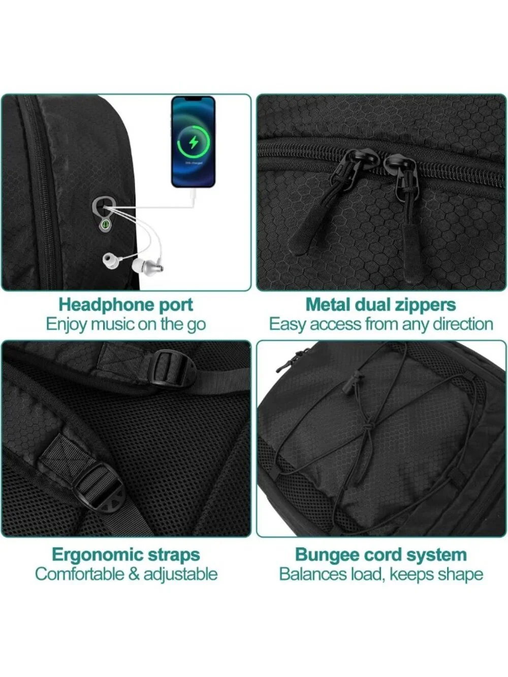 Versatile Soccer Backpack with Ball Compartment & Cleat Storage, Water